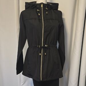 Jones New York Black Utility Jacket with Gold Accents